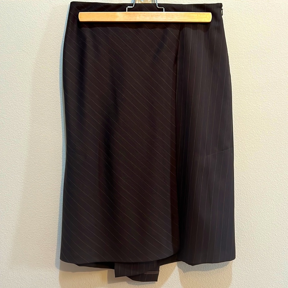 bv.blu: women’s split front midi wool skirt